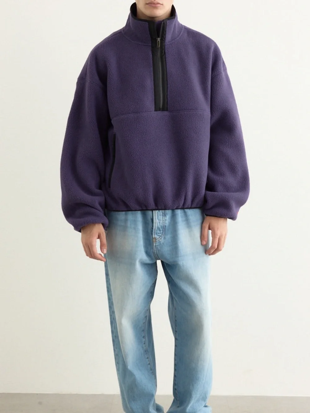 NWT The North Face Men's Purple 1/2 Zip Fleece Pullover S